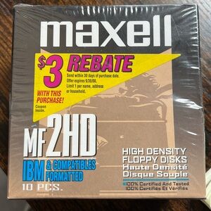 Maxell MF2HD High Density Floppy Disks  NEW SEALED